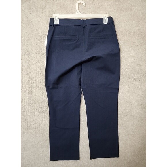 Old Navy High Rise Pixie Straight Ankle Pants Womens 12 Navy Blue Stretch NEW - Picture 6 of 11